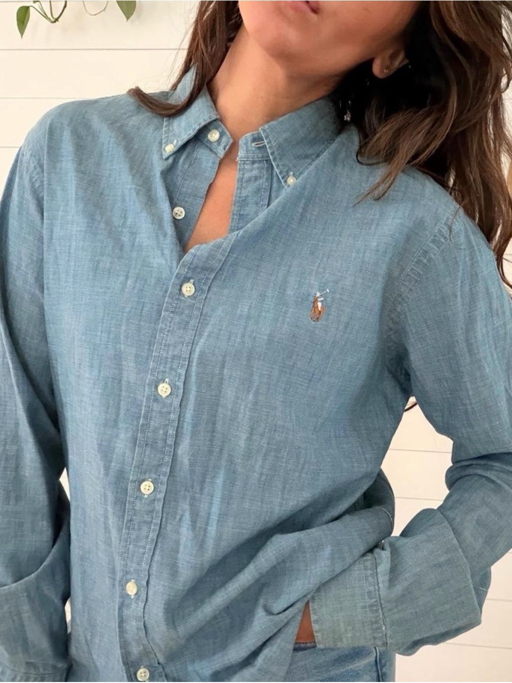 Polo Ralph Lauren Indigo Chambray Denim Shirt Men’s Large NWT Classic Fit